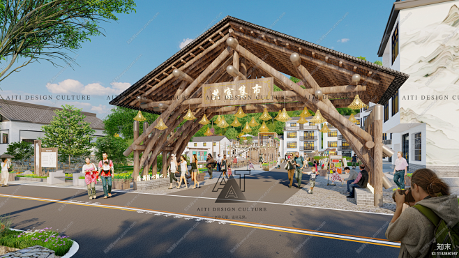乡村共富集市田间漫步旧屋改造效果图欣赏_...
