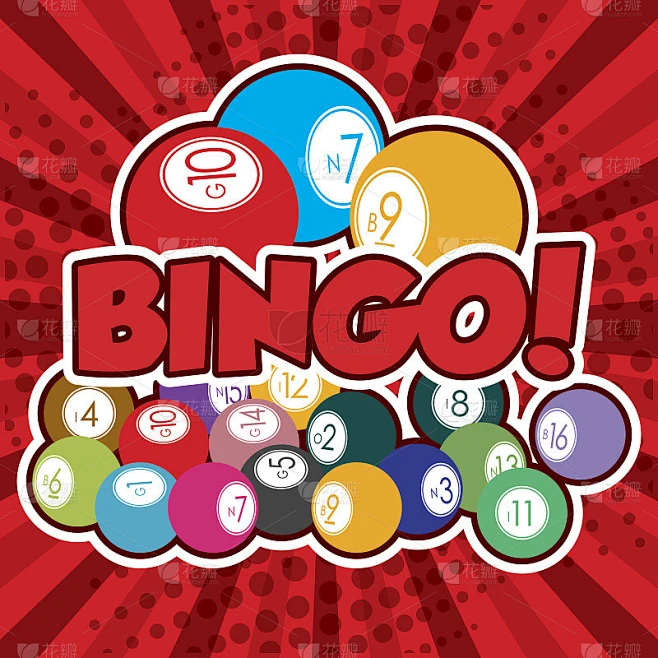 Bingo设计，矢量插图。素材-花瓣网