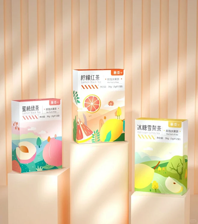 果茶包装 - 小红书