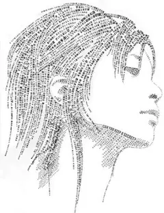 国外文字肖像插画创意作品