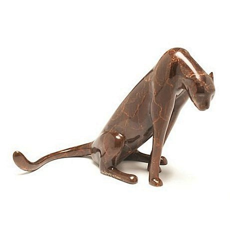 【限量版青铜雕塑休憩中的猎豹】