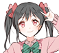 【头像】今天也要妮可妮可妮！ love live! 同人头像表情 画师（marin） id=8571893,表情,love live!,头像,偶像少女,001