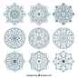 Free Vector | Collection of elegant mandalas : Download this Free Vector about Collection of elegant mandalas, and discover more than 41 Million Professional Graphic Resources on Freepik. #freepik #vector #ritual #flowermandala #floralmandala