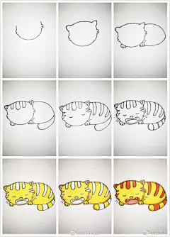 小动物简笔画画法合集，太可爱啦，萌化了我的心（cr： @Divine朋）#画画# #绘画教程# #插画艺术作品# ​​​​