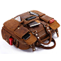 Vintage Handmade Crazy Horse Leather Business Travel Bag