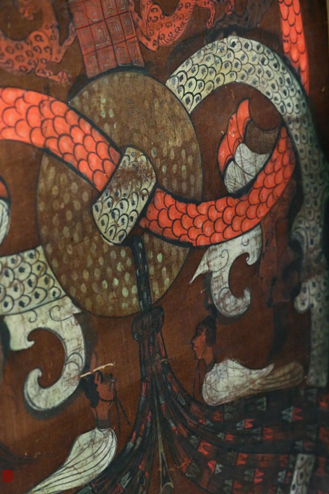 湖南省博物馆辛追墓t型帛画这件比我早上发的那件更著名画工也更精湛