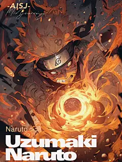 Ai 绘画｜火影壁纸 重绘热血青春-漩涡鸣人