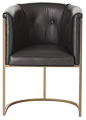 Arteriors Home Calvin Leather/Antique Brass Chair - Arteriors Home 2671 - contemporary - Chairs - Chachkies