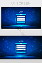 蓝色渐变色彩ui科技数据后台登录注册页图片图片