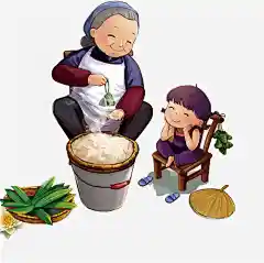 包粽子的老奶奶动漫人物