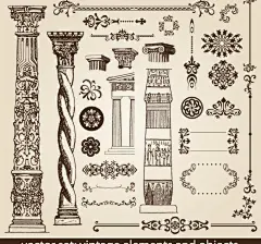 欧式建筑 欧式花纹 边框图片@北坤人素材
