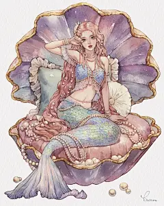 一组风格梦幻唯美，色彩柔和的人物作品 - 小红书