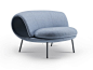 Modular fabric bench seating with back MAKI by Offecct