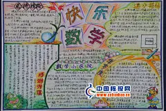 快乐数学手抄报版面设计图