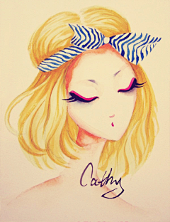 Cathy晁星星采集到《Cathy小姐》系列插画