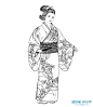 日本和服插画参考（附素材下载）-资讯-蓝铅笔