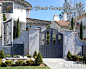 Design ideas for a large and white traditional two floor render exterior in Orange County.
