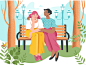 friendship help ILLUSTRATION  KIND mom UI ux webillustration 