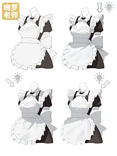 【干货教程】不同光源下衣服褶皱阴影 - 小红书