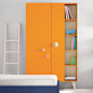 Children's Standalone Wardrobe by Nidi Design. Beautiful 2-3 door wardrobes by Batistella of Italy. Many different sizes, internal layouts and 14 colours are available; and you can mix and match most of the options.
