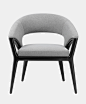 Refined Gray Fabric Dining Chair – AWCASA
