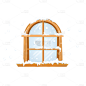 复古窗户秋冬飘雪元素