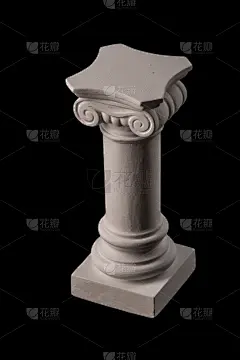 灰膏,自然立柱,优美,黑色背景,垂直画幅,白灰泥,古董,边框,外立面,纹理效果