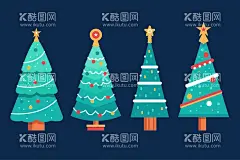 圣诞树  - 源文件下载【酷图网】圣诞树,植物,树木,圣诞节,贺卡装饰,节日,圣诞元素,圣诞装饰,圣诞树插图,卡通手绘