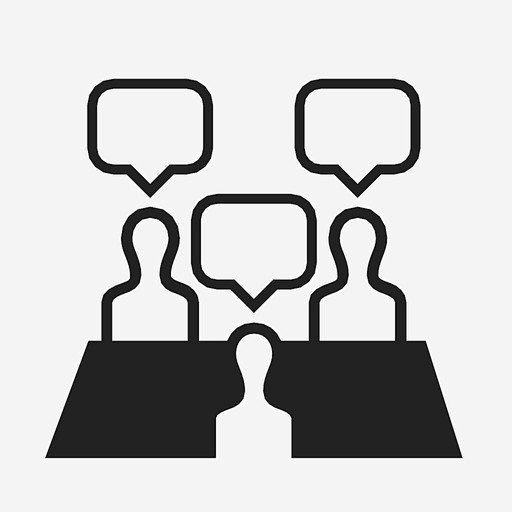 小组讨论谈话学校图标_88ICON https://88icon.com 小组讨论 谈话 学校 会议 对话 交流 聊天 工作和学校