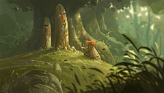 【石小青】采集到场景——山石植被