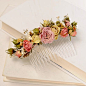 Rustic Country Dried Flower Comb Bohemian Floral by VelvetTeacup: 