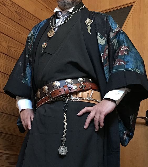 【绘画素材】蒸汽朋克与传统和服的结合，又...