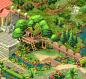 Tree House, Grafit Studio : Cozy tree house in a tropical garden, one that everyone had a childhood dream about. Art done for "Gardenscapes" by Playrix.