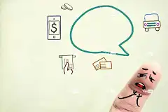 人 生活 概念 手指的艺术 气泡 语音气球 商业 工作 计划