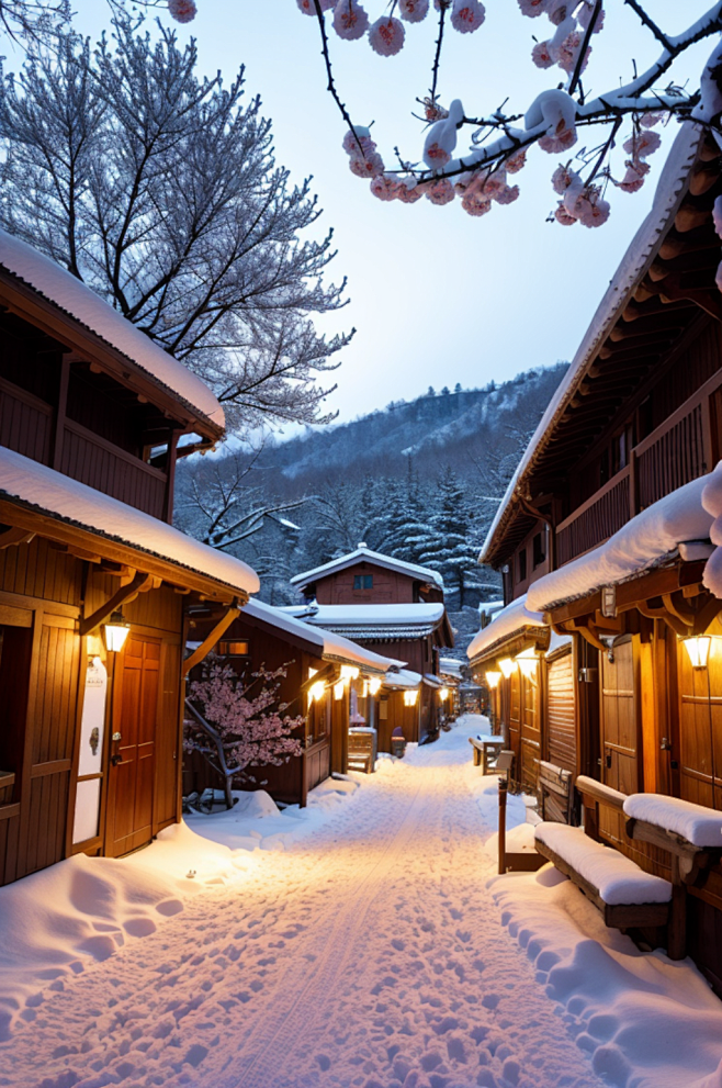 数字艺术雪景冬季风景-众图网