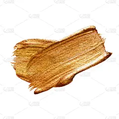 金箔水彩纹理油漆染色抽象插图。黄色闪亮的画笔笔触为您惊人的设计项目