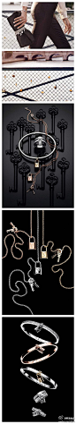 【路易威登情人锁珠宝】路易威登“Lockit”系列珠宝的灵感来源于巴黎大桥上的“情人锁”。恋人们将刻着彼此名字锁挂在栏杆上，后将钥匙抛入水中，寓意着永不分离。精致的锁与钥匙造型装饰在手镯、项链和戒指上，情人节即将到来，它们会是你最想收到的礼物吗