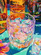 色彩魔法：酒吧油画氛围 - 小红书