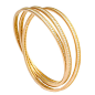 CARTIER Paris Diamond Gold Trinity Bangle@北坤人素材