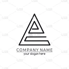 字母标志或字母组合。名片空白。为你的业务。矢量信号。