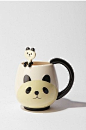 美国代购 urban outfitters Panda Friends Mug熊猫杯子/勺子