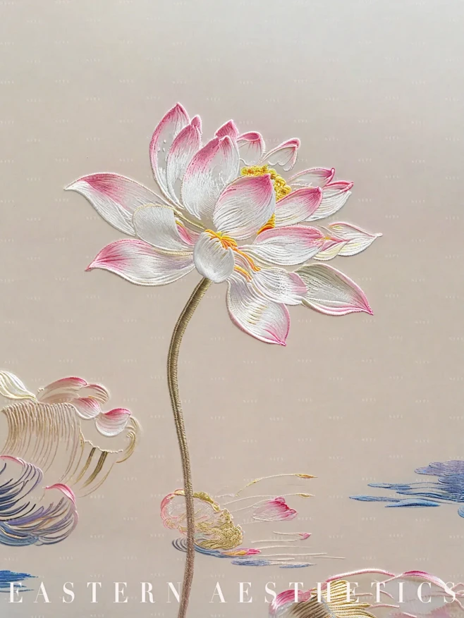 东方美学|粉荷绣影二 - 小红书