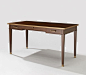Desk In Mahogany & Bronze: 