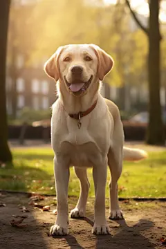 草地上的拉布拉多幼犬