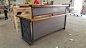 Carruca Reception Desk : The Original Carruca Office L shape desk (kuh-ROO-kuh), named after a heavy, Iron Age wheeled plow, is a unique original design desk can be customized to your specifications. A solid steel frame giving you that powerful industrial