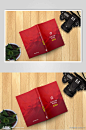 红色书籍封面样机效果图模板下载-编号2092177-众图网