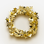 金色圣诞圆环元素高清素材 光泽 圆环 圣诞节 环绕 节日 装饰 质感 金色 免抠png 设计图片 免费下载