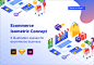 Illustrations : 7 Isometric Illustration for Ecommerce Business in vector Ai and Sketch and adobe XD. Built in 2 version, Dark and Light Version. Every illustration is 100% vector. You can easily scale it to the size you need and use it. Suitable for webs