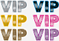 彩色VIPai免抠素材_新图网 https://ixintu.com 白色 黄色 红色 紫色 颜色 VIP 集合 绚丽