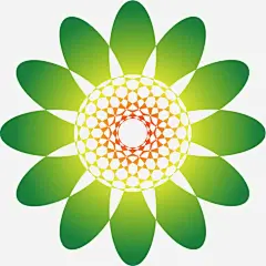 黄绿色渐变花纹装饰高清素材 页面网页 平面电商 创意素材 png素材